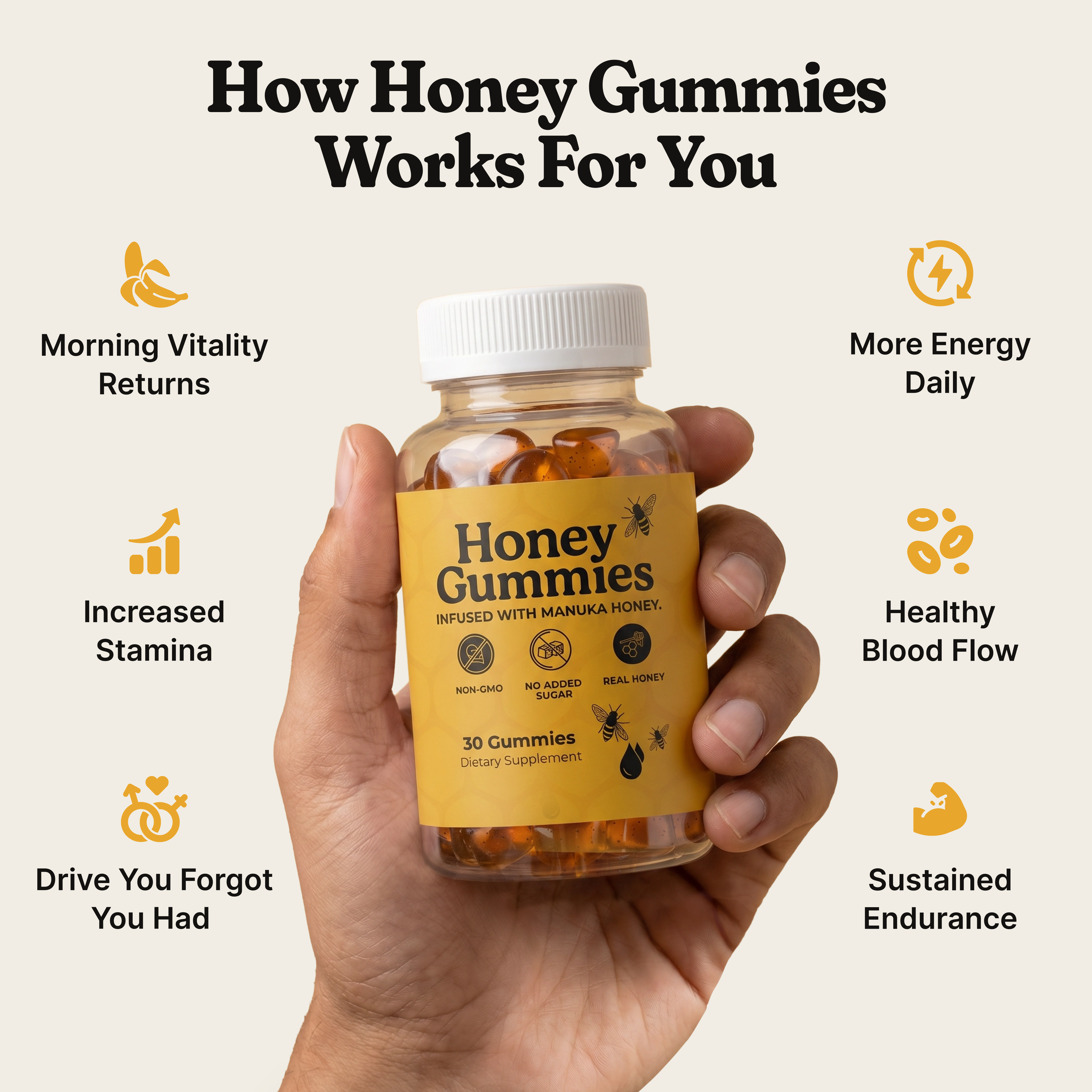 Honey Gummies Split